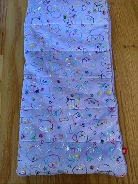 American Girl Doll Sleeping Bag for dolls Purple Puppy Pattern Plush